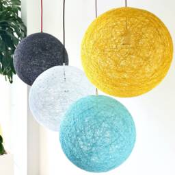 Giant Globe Pendant Light, Plug in Large Lamp, Pendant Lighting, Globe Hanging Ceiling Lighting - Sphere