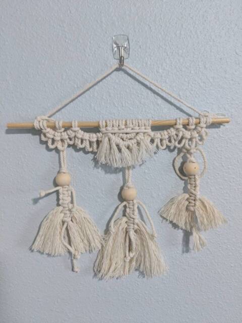 Macrame Ballerina Wall Hanging, Perfect For A Little Girls Room Or Dance Studio - image 1