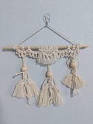 Macrame Ballerina Wall Hanging, Perfect For A Little Girls Room Or Dance Studio - thumbnail 1