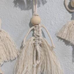 Macrame Ballerina Wall Hanging, Perfect For A Little Girls Room Or Dance Studio - thumbnail 3