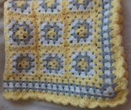 Hand Crocheted Baby Blanket Custom Colors, Pram Blanket