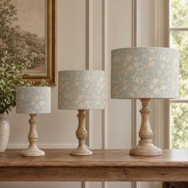 William Morris Golden Lily Pool Lampshade - Handmade Candle Clip Or Drum Shade For Table Lamp, Wall Light Ceiling Pendant - image 1