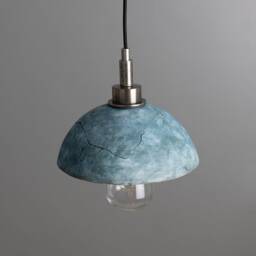 Kingii Ceramic Dome Bathroom Pendant Light Blue Earth 7.75'' Ip44 - thumbnail 2