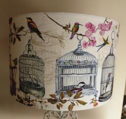 Vintage Birdcage Lampshade Birds Script Shabby Chic French Fatta Da Mamma