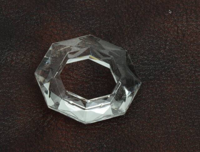 Clear Crystal Acrylic Chandler Drop Pendant, 45mm X 45mm, 3 Each