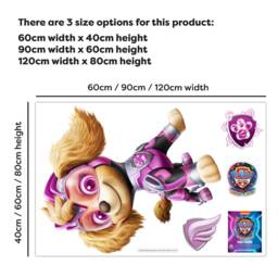 Paw Patrol Wall Sticker - The Mighty Movie Skye Decal - thumbnail 2