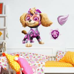 Paw Patrol Wall Sticker - The Mighty Movie Skye Decal - thumbnail 1