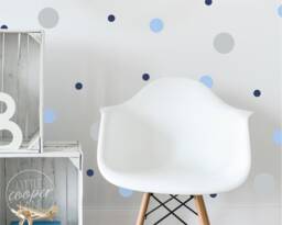 Polka Dots - Vinyl Wall Decals 3 Sizes + Colours Round Circles Spots Stickers 168 Pack Baby Boys Girls Nursery Kids Teens Room D??cor - thumbnail 1