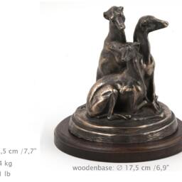 Whippets, Dog Wooden Base Statue, Limited Edition, Artdog - thumbnail 4