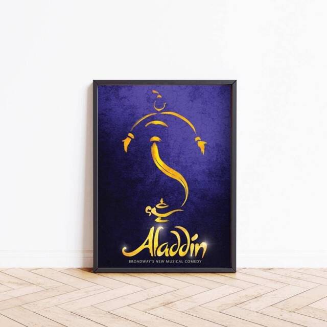 Aladdin Musical Poster Print, Broadway Theatre London West End Show Wall Art Theater Gift For Fans - image 1