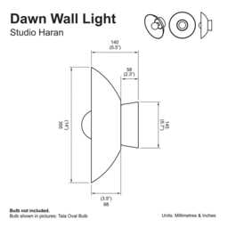 Speckled Cream Gloss Dawn Wall Light Sconce in Ceramic & Oak - thumbnail 4