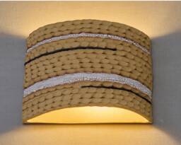Handmade Ceramic Rustic Wall Sconce Earthy Tone Textured Light