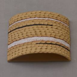 Handmade Ceramic Rustic Wall Sconce Earthy Tone Textured Light - thumbnail 3