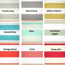 Cabana Stripe Curtain Panels Navy Grey Yellow Cotton Drapes Usa Made, Multiple Colors - thumbnail 3