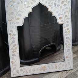 Mother Of Pearl Inlay Picture Frame Handmade Floral Decor - thumbnail 4
