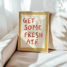 Get Some Fresh Air Unframed Print - Positive Posters Art Mental Health Prints Uplifting Colourful Poster Living Room Office - thumbnail 3