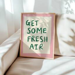 Get Some Fresh Air Unframed Print - Positive Posters Art Mental Health Prints Uplifting Colourful Poster Living Room Office - thumbnail 1