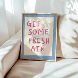 Get Some Fresh Air Unframed Print - Positive Posters Art Mental Health Prints Uplifting Colourful Poster Living Room Office - thumbnail 2