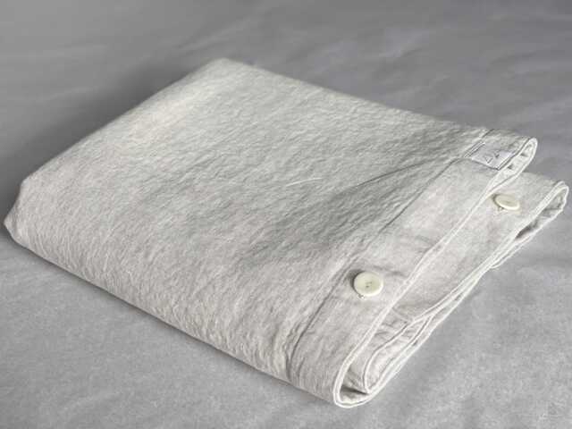 Heavy Italian Linen Duvet Cover, Stonewashed Soft Touch, Zipper Or Corozo Buttons - image 1