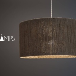Jute Cord Lamp, Pendant Light, Hanging Minmalism, Industrial Interior Accent, Lampshade , Eco Friendly, Grey - thumbnail 2