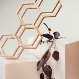 Toilet Paper Holder Shelf Wc Roll Wall Mount Wood Floating Rack For Bathroom Honeycomb Black - thumbnail 3