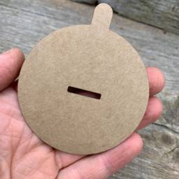 Blank Candle Dust Cover Recycled Brown Paper, Wooden Wick Slot - thumbnail 3