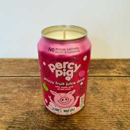 Percy Pig Can Candle - Smells Like The Drink Natural Soy Wax Pink Apple Scent - thumbnail 3