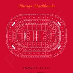 United Center, Chicago Blackhawks, Blackhawks Art, Center Chicago, Wall Gifts, Print, Blue Print - thumbnail 2
