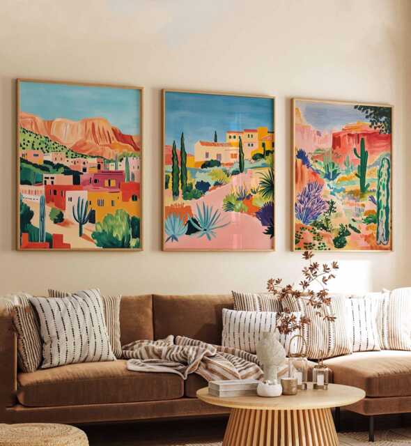 Set Of 3 New Mexico Posters, Usa Prints, Southwestern Wall Art Sets, Travel Decor, Landscapes Posters Set, Scenic Home Prints - image 1