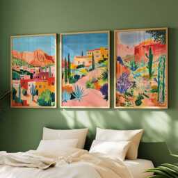 Set Of 3 New Mexico Posters, Usa Prints, Southwestern Wall Art Sets, Travel Decor, Landscapes Posters Set, Scenic Home Prints - thumbnail 2