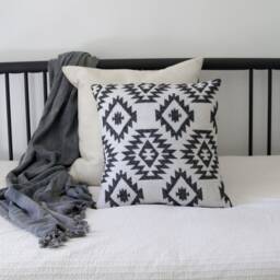 Bohemian Pillow Cover - Aztec Print, Upcycled Home Decor - thumbnail 2