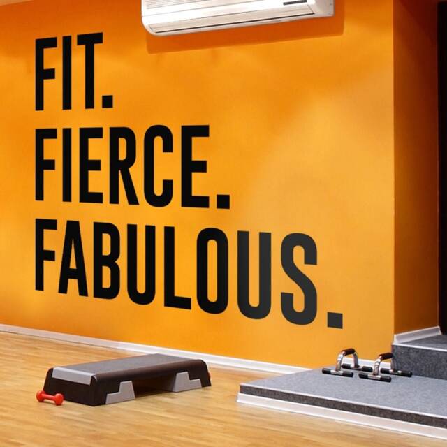 Fit Fierce Vinyl Wall Decal - Gym Motivation, Home Fitness - image 1