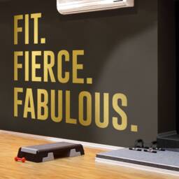 Fit Fierce Vinyl Wall Decal - Gym Motivation, Home Fitness - thumbnail 3