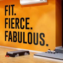 Fit Fierce Vinyl Wall Decal - Gym Motivation, Home Fitness - thumbnail 1