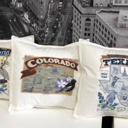 Idaho State Pillow With Feather Insert - thumbnail 4