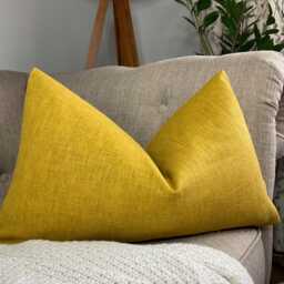 "Cotton Blend Cushion Cover, Lumbar Pillow Cover 12"" X 20"