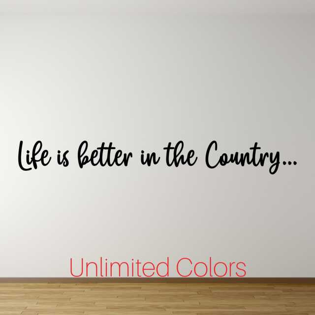 Life Is Better in The Country Indoor Wall Decal Kitchen Decals Cabin Stickers Self Adhesive Vinyl Home Decor - image 1