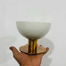 Modern Brass Flush Mount Ceiling Light - Minimalist Fixture For Kitchen, Bathroom, Or Hallway - thumbnail 2