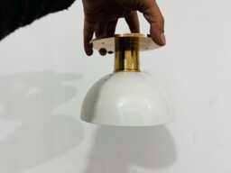 Modern Brass Flush Mount Ceiling Light - Minimalist Fixture For Kitchen, Bathroom, Or Hallway