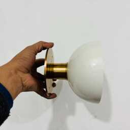 Modern Brass Flush Mount Ceiling Light - Minimalist Fixture For Kitchen, Bathroom, Or Hallway - thumbnail 3