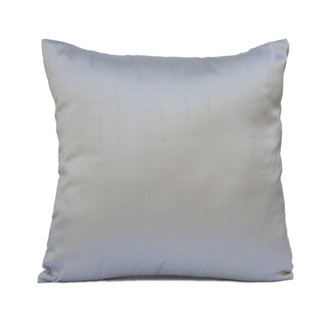Light Silver Pillow, Decorative Throw Pillow Cover, Cushion Covers, Pillowcase, Accent Toss Home Decor, Silk Modern - image 1