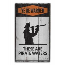 Pirate Lookout Sign, Lover Decor Gift Surfers Lifestyle, Ocean Decor, Wooden Sale Wall - Old Sign - thumbnail 2