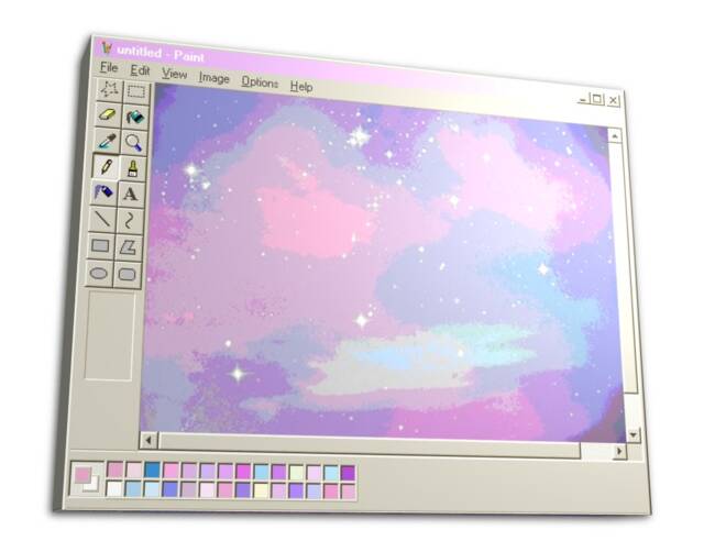 ?????????????????? ??????????????? - Ms Paint Microsoft Windows 95 Vaporwave Aesthetic Room Decor Wall Art Canvas Digital Print Home Interior Design Art-Work - image 1