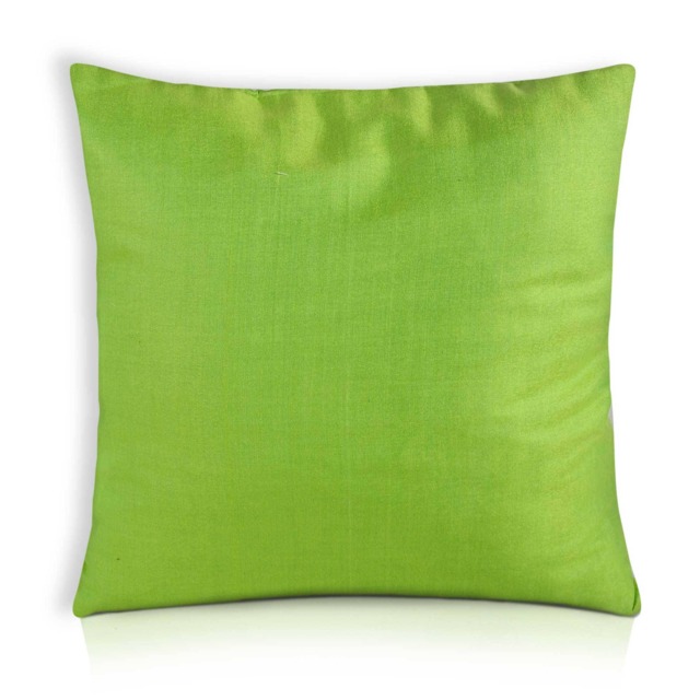 Apple Green Raw Silk Pillow Cover - Dupioni Cushion - image 1