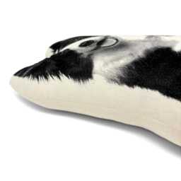 Silkscreened Border Collie Pillow, Contour Shaped Dog Throw Pillow - thumbnail 2