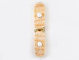 Oval Onyx Stone Double Light Fixture Sconce Vanity Bathroom Wall Lighting Bedside Entry - thumbnail 1