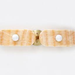 Oval Onyx Stone Double Light Fixture Sconce Vanity Bathroom Wall Lighting Bedside Entry - thumbnail 2