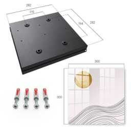 Waves & Circle Wall Mounted Key Cabinet, Beige Box For Home, Minimalist Abstraction, Lovers Of Minimalism - thumbnail 4