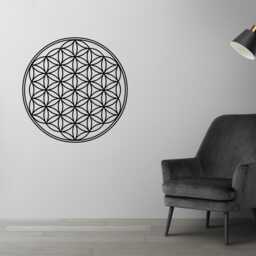 Flower Of Life Vinyl Wall Decal, Boho Mandala Sticker, Sacred Geometry Decor - thumbnail 4