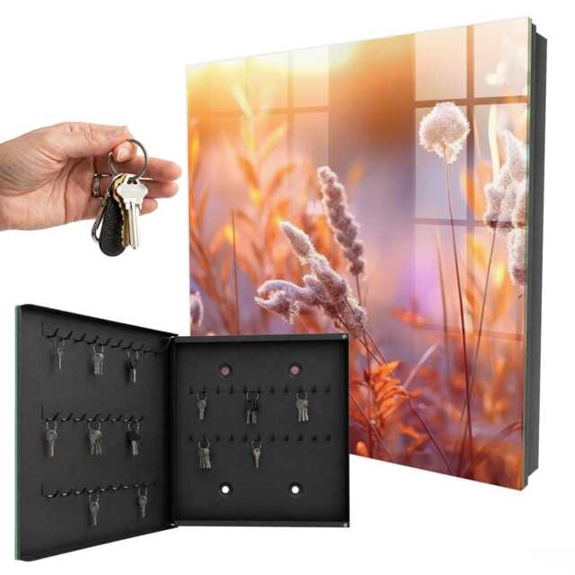 Sunset Key Cabinet For Home, Orange Box Painterly Nature, Lovers Of Nature & Peace - image 1